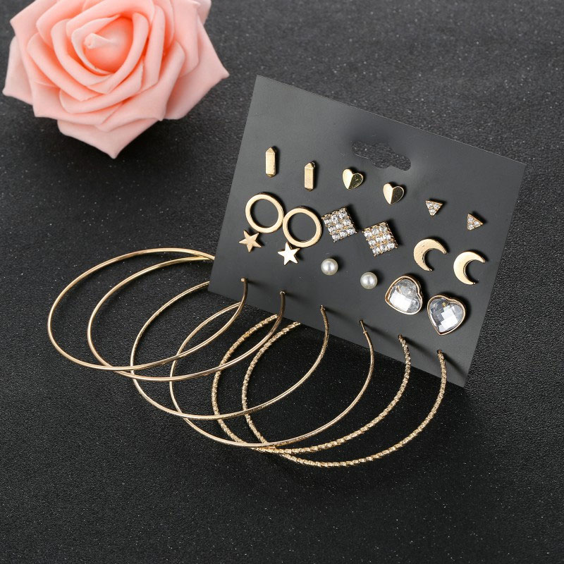 New Trendy Korean Version Earrings Set (66)