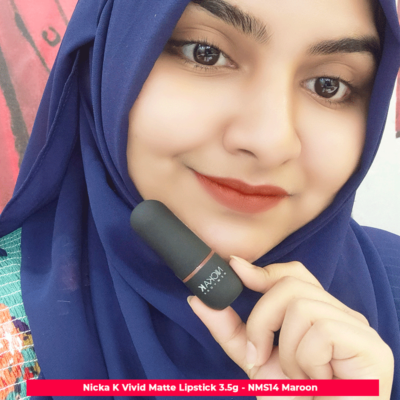Nicka K Vivid Matte Lipstick 3.5g - NMS14 Maroon