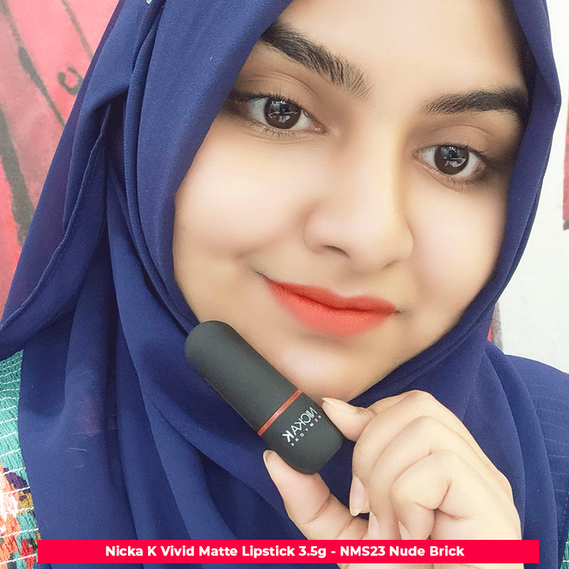 Nicka K Vivid Matte Lipstick 3.5g - NMS23 Nude Brick