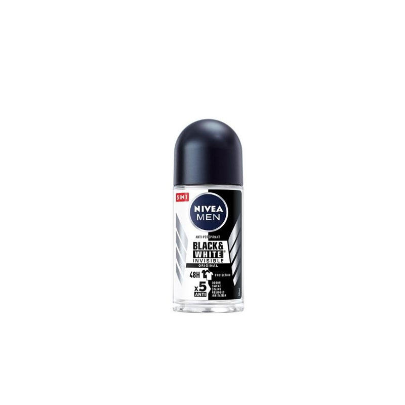 Nivea Men Black & White Invisible Original Deodorant Roll On 50ml