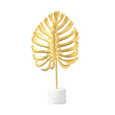 Nordic Light Luxury Golden Wrought Iron Turtle Leaf (20169)