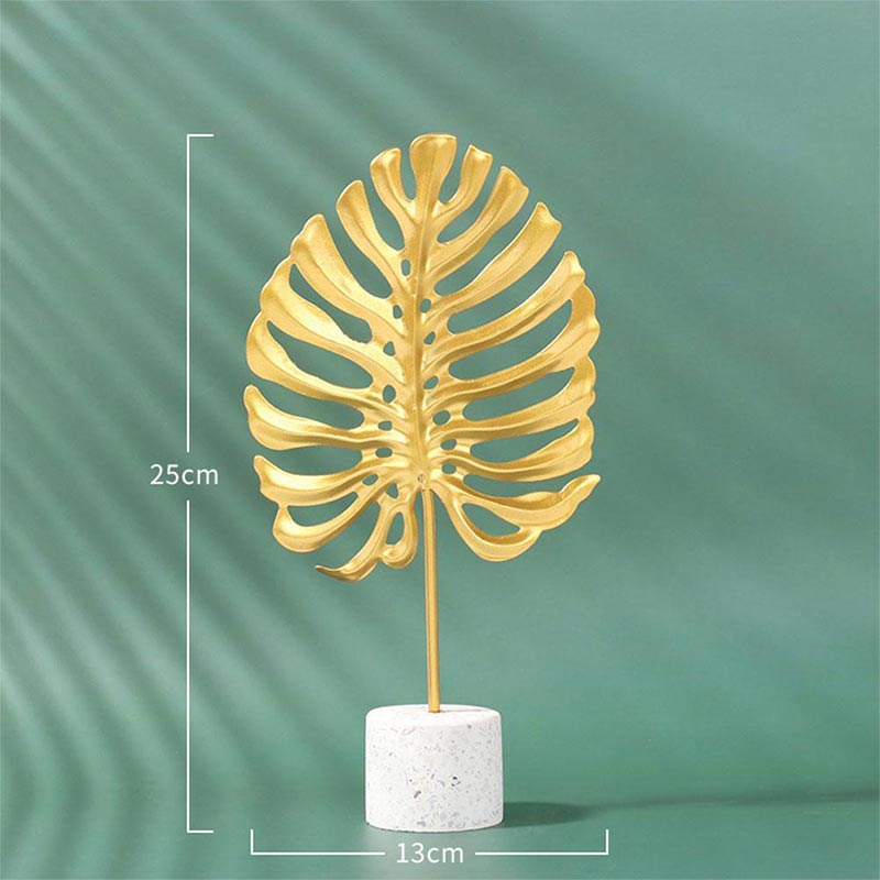 Nordic Light Luxury Golden Wrought Iron Turtle Leaf (20169)