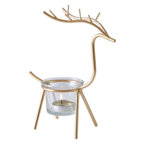 Nordic Style Simple Iron Elk Shaped Candle Stand (20175)