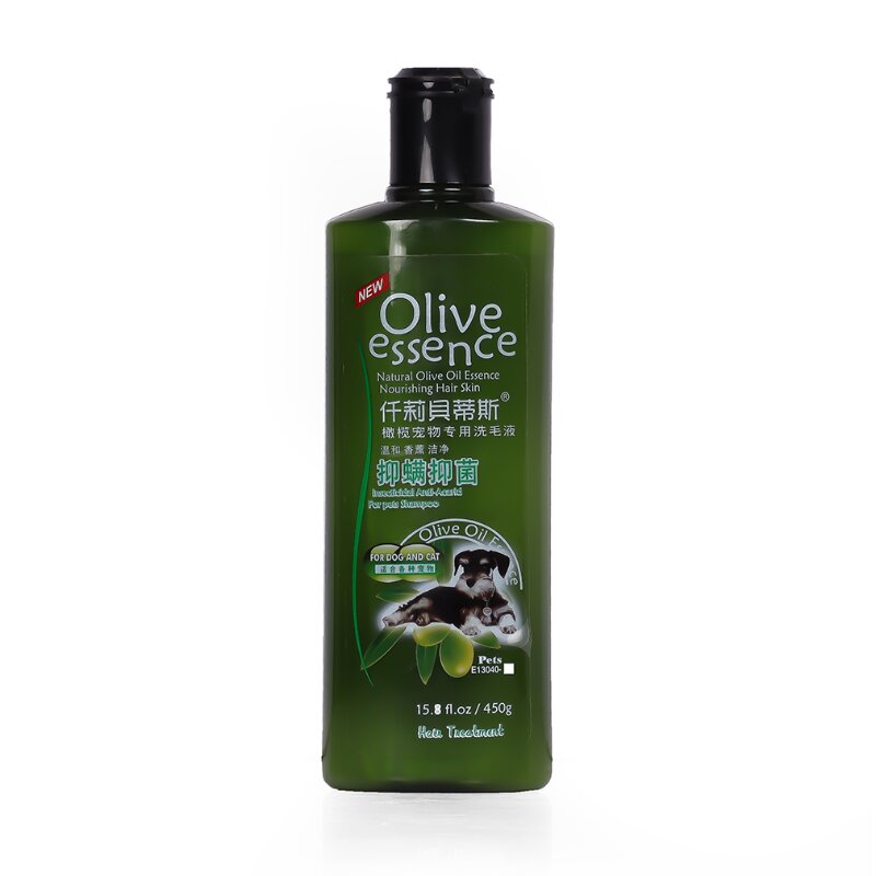 Olive Essence Nourishing Hair Skin Insecticidal Anti-Acarid Pet Shampoo 450g (20230)