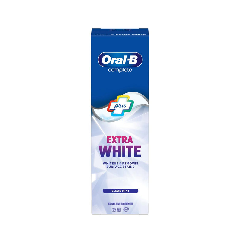 Oral B Complete Plus Extra White With Clean Mint Toothpaste 75ml