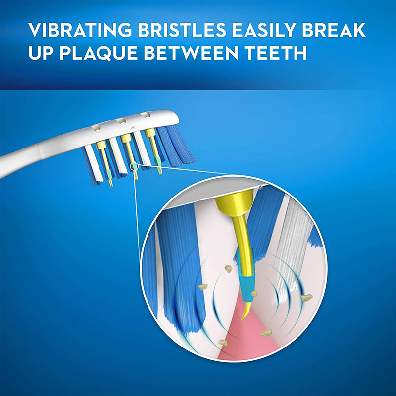 Oral-B Pulsar 3D White Luxe Battery Powered Medium Toothbrush - Pastel Blue