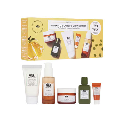 Origins Vitamin c & Caffeine Glow-Getters For Radiant & Energised-Looking Skin Gift Set - 5pcs