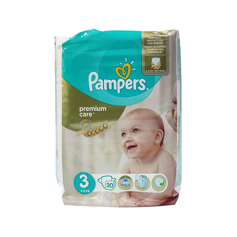 Pampers Premium Care 3 (5-9 kg) 20 Nappies