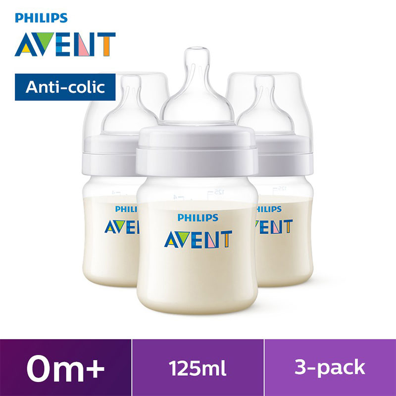 Philips Avent  Anti-Colic Baby Bottles 125ml - 3Pcs (4933)