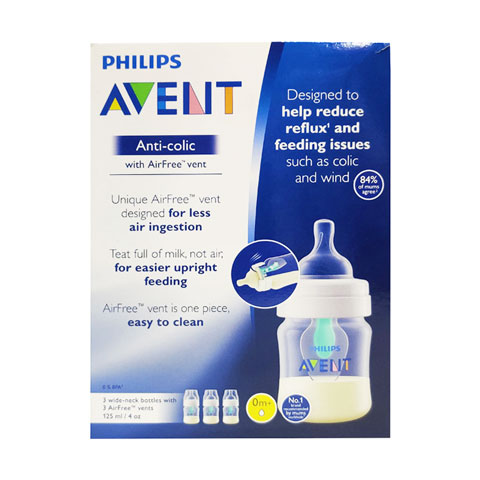 Philips Avent Anti-Colic Baby Bottles 125ml - 3Pcs (4933)