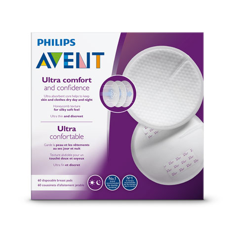 Philips Avent Ultra Comfort and Confidence Disposable Breast Pads - 60 Pads
