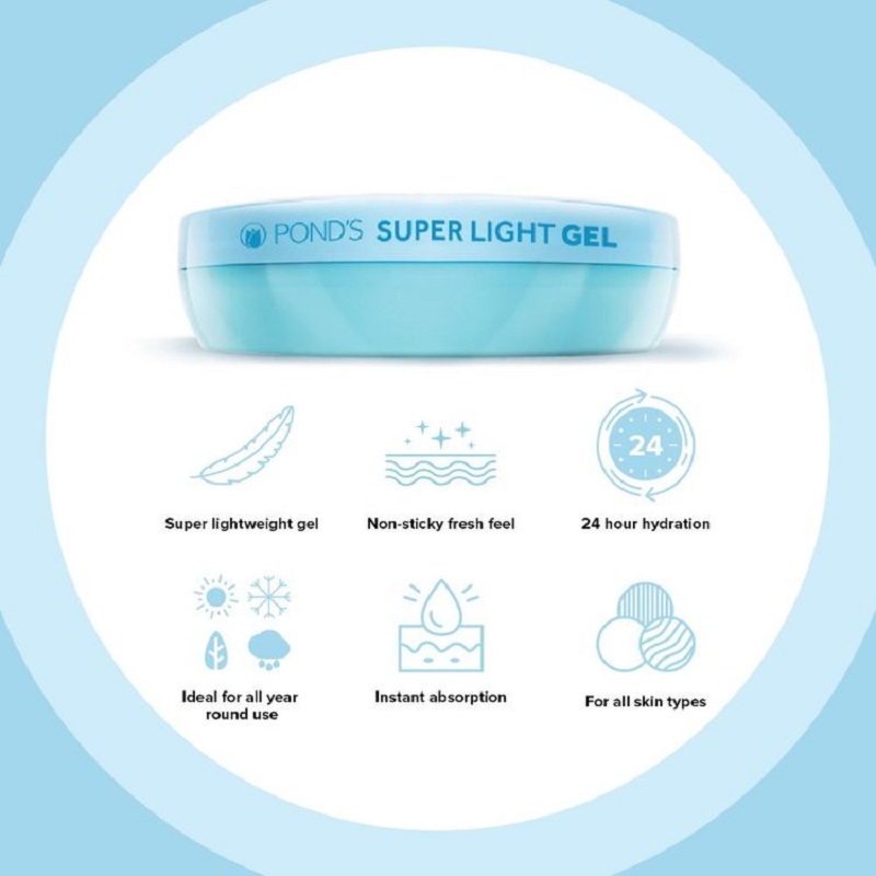 Pond's Super Light Gel Oil Free Moisturiser With Hyaluronic Acid + Vitamin E 147g