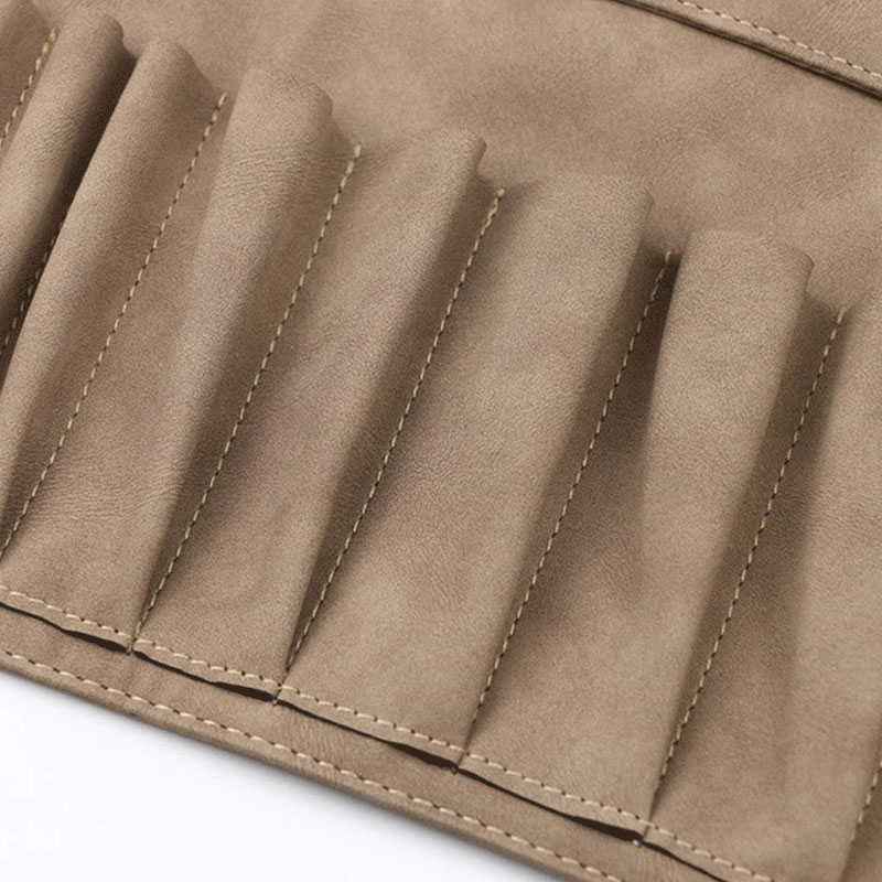 PU Fabric Folding Makeup Brush Bag