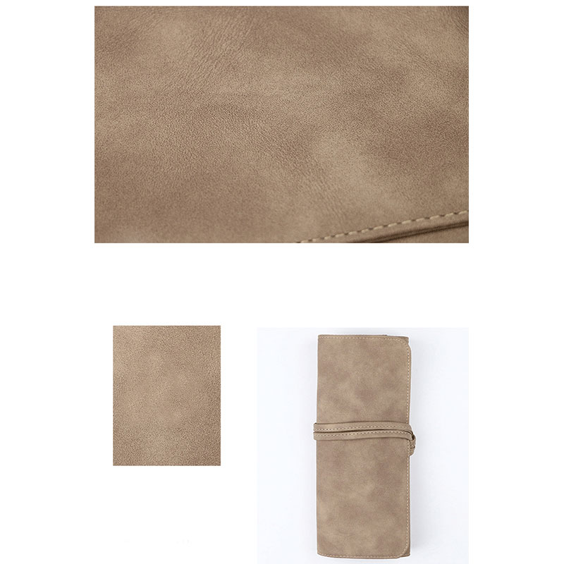 PU Fabric Folding Makeup Brush Bag