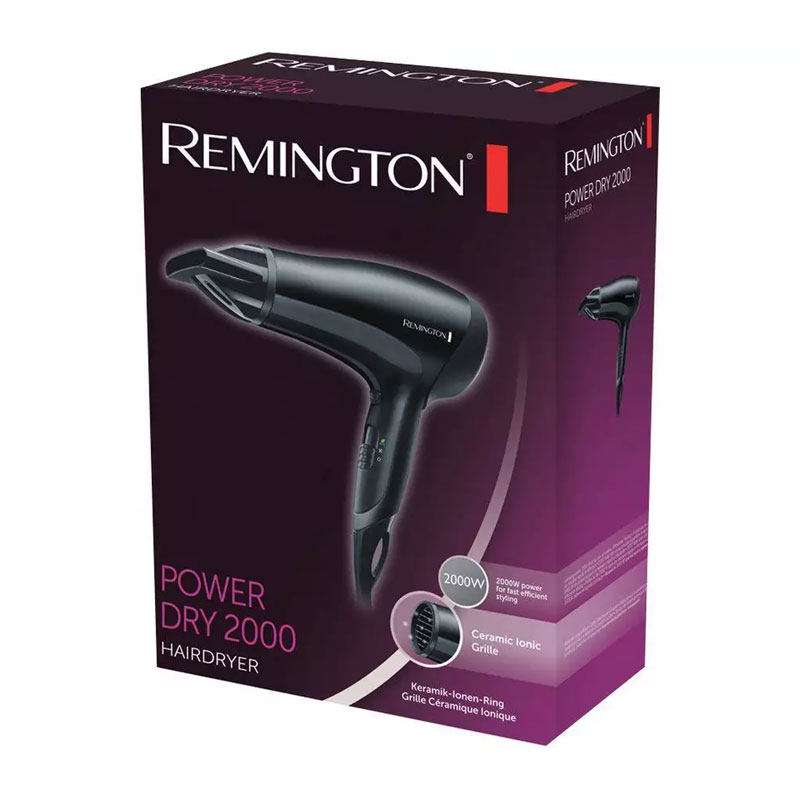 Remington Power Hair Dryer 2000W - D3010 || The MallBD Remington Power Hair Dryer 2000W - D3010 || The MallBD