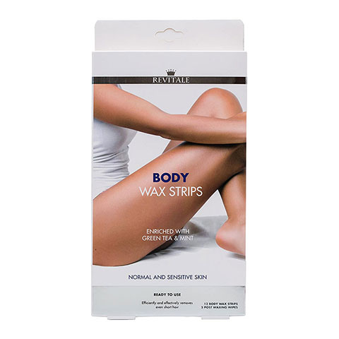 Revitale Body Hair Removal Wax Strips - 12 Strips