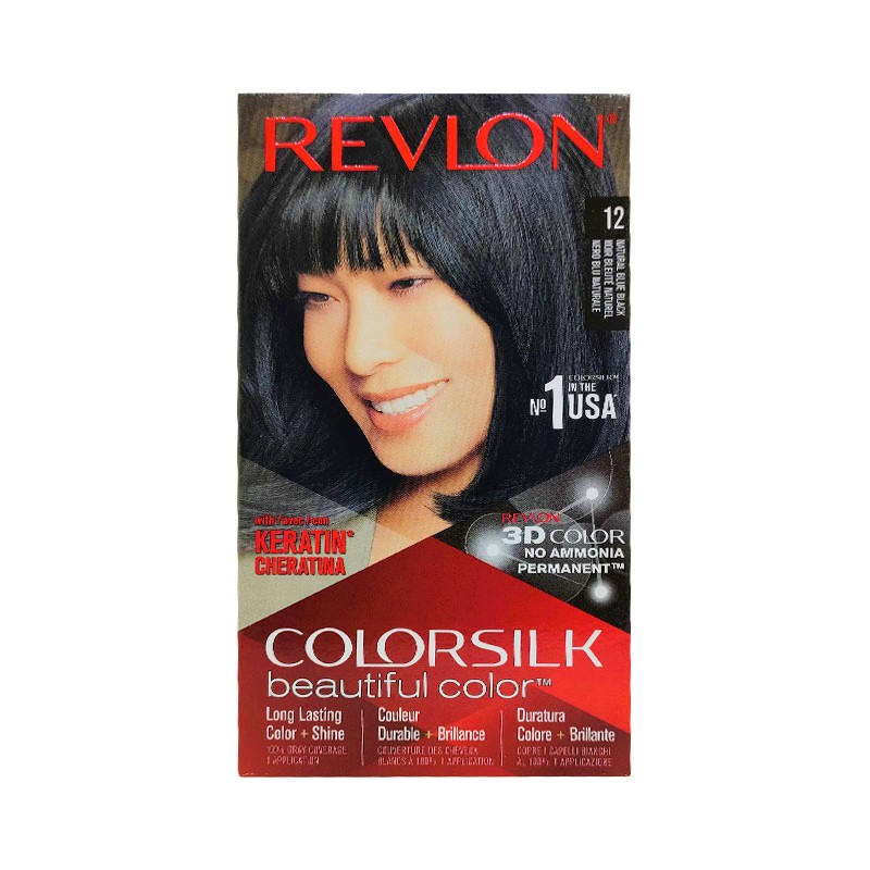 Revlon ColorSilk Beautiful 3D Hair Color - 12 Natural Blue Black