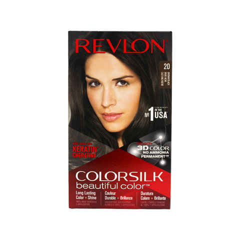 Revlon ColorSilk Beautiful 3D Hair Color - 20 Brown Black