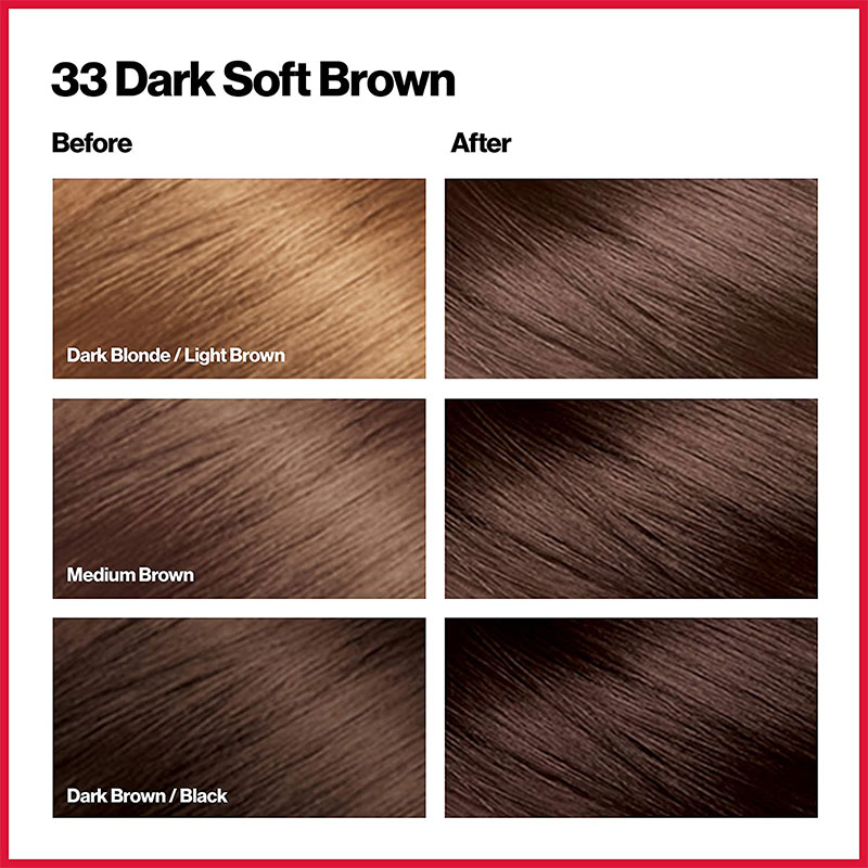 Revlon ColorSilk Beautiful 3D Hair Color - 33 Dark Soft Brown || The MallBD