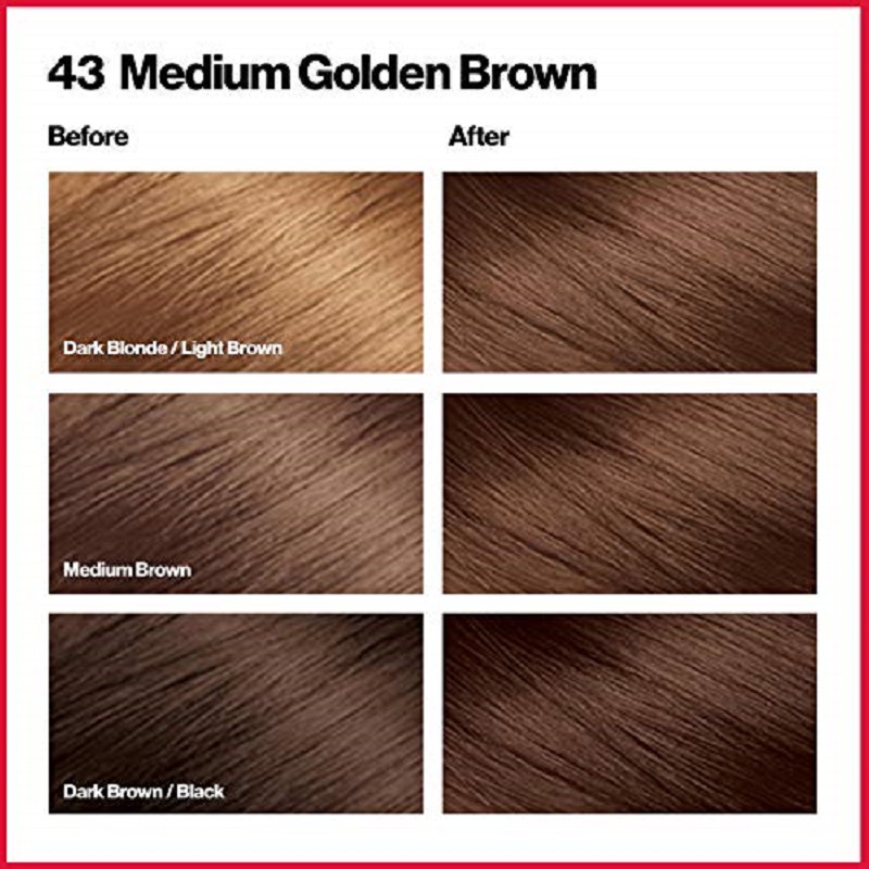Revlon ColorSilk Beautiful 3D Hair Color - 43 Medium Golden Brown