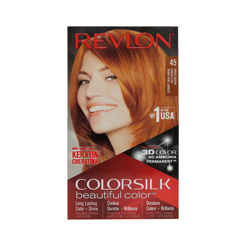 Revlon ColorSilk Beautiful 3D Hair Color - 45 Bright Auburn