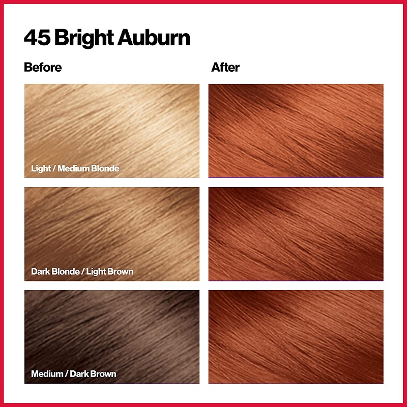 Revlon ColorSilk Beautiful 3D Hair Color - 45 Bright Auburn