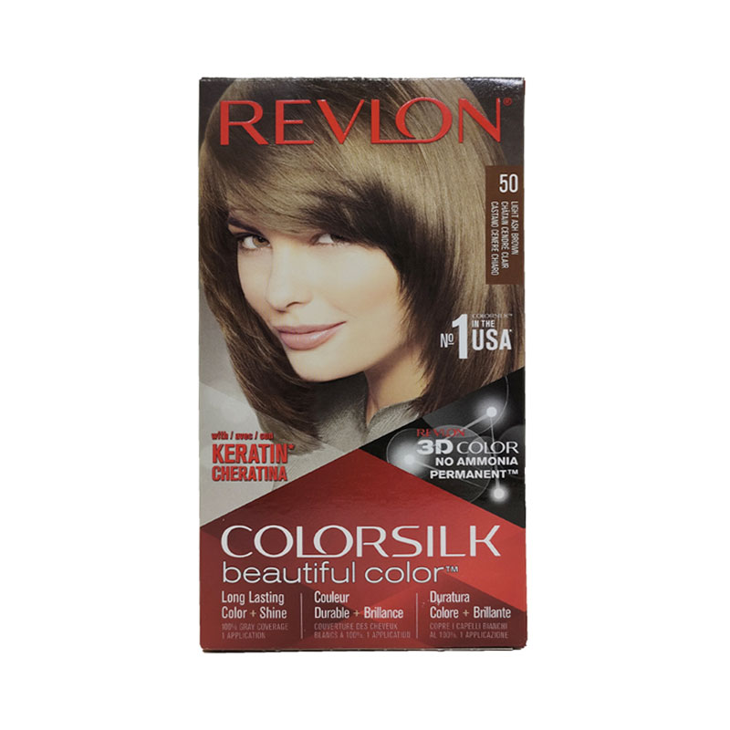 Revlon ColorSilk Beautiful 3D Hair Color - 50 Light Ash Brown