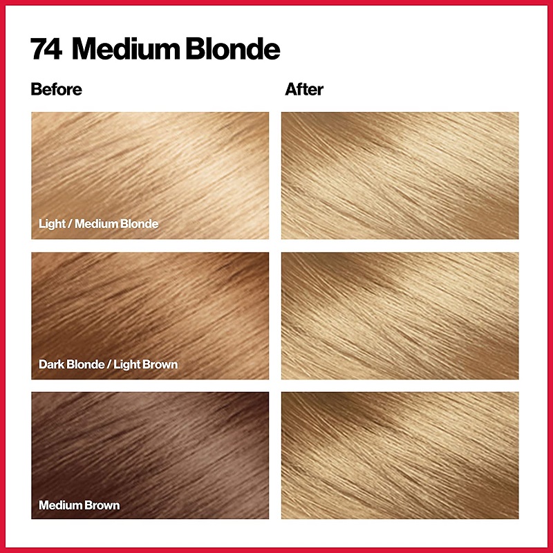 Revlon ColorSilk Beautiful 3D Hair Color - 74 Medium Blonde