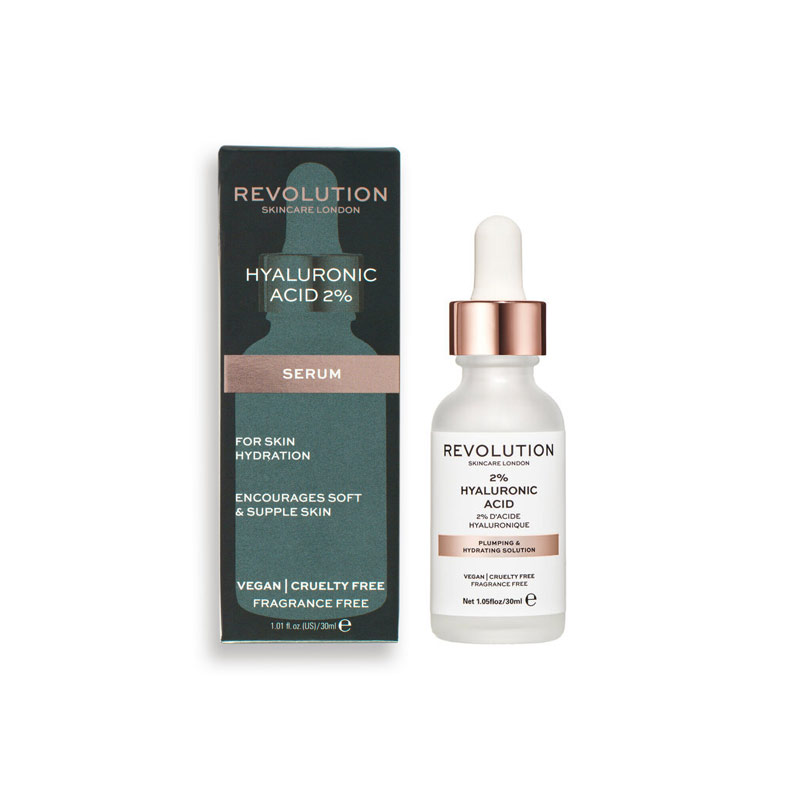 Revolution Skincare 2% Hyaluronic Acid Plumping & Hydrating Solution Serum 30ml
