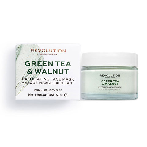 Revolution Skincare Green Tea & Walnut Exfoliating Face Mask 50ml