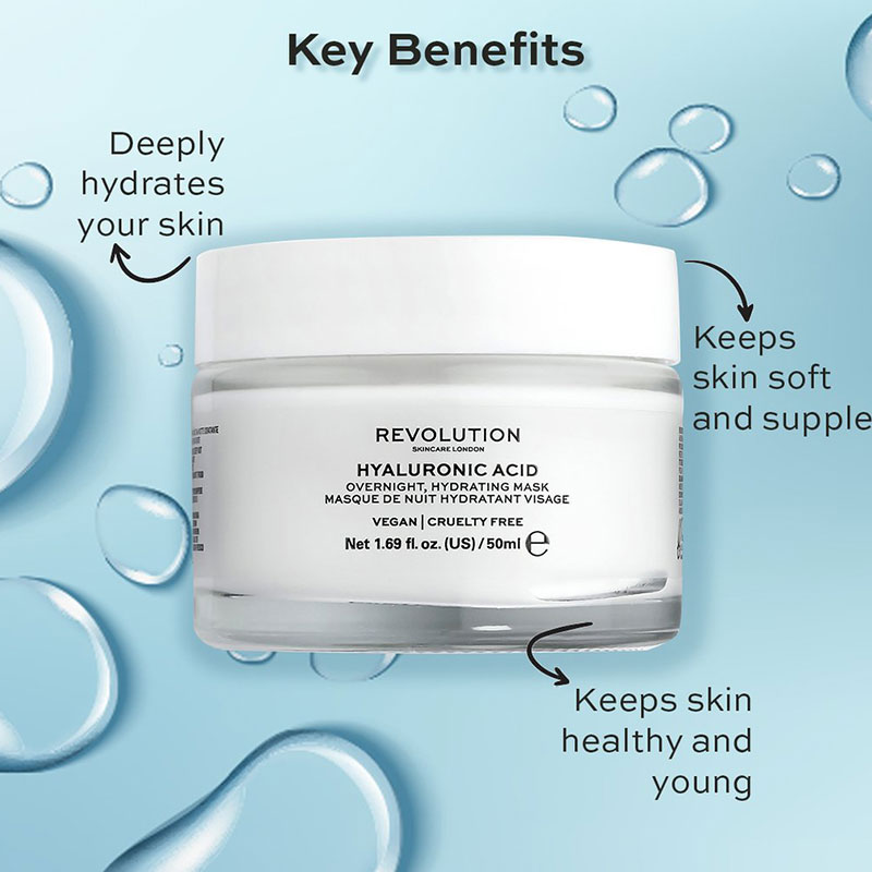 Revolution Skincare Hyaluronic Acid Overnight Hydrating Mask 50ml