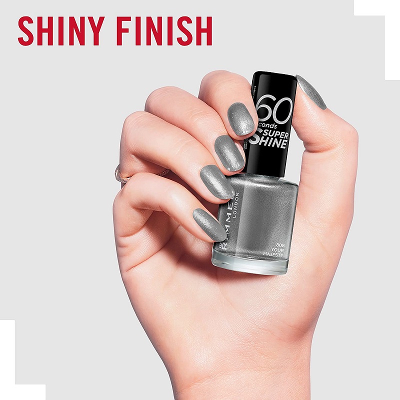 Rimmel 60 Seconds Super Shine Nail Polish 8ml - 808 Your Majesty || The MallBD Rimmel 60 Seconds Super Shine Nail Polish 8ml - 808 Your Majesty || The MallBD