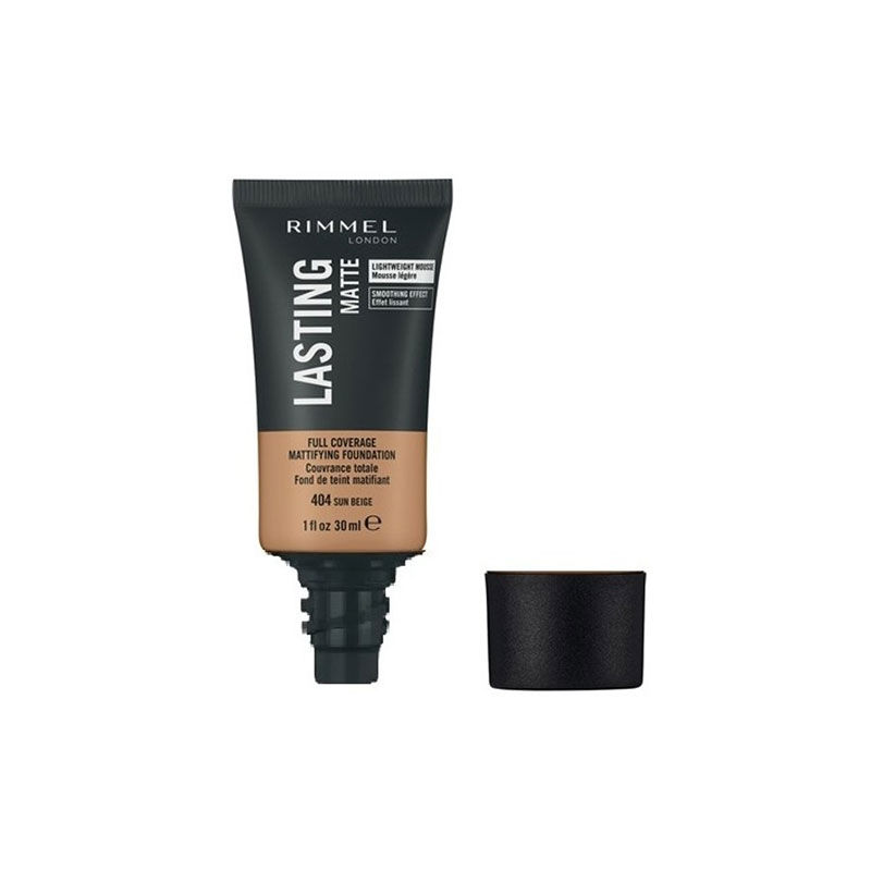 Rimmel London Lasting Matte Full Coverage Foundation 30ml - 404 Sun Beige