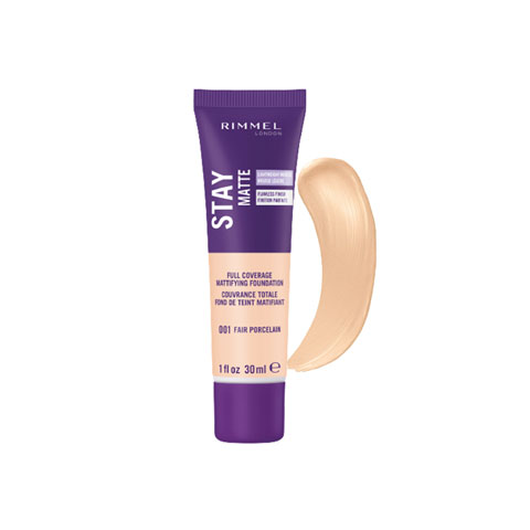 Rimmel Stay Matte Full Coverage Foundation 30ml - 001 Fair Porcelain