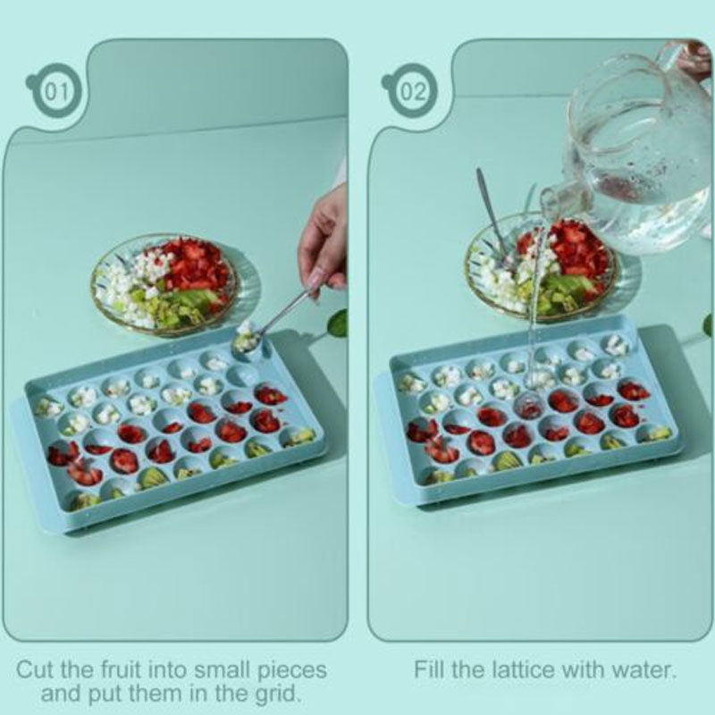 Round Mould Large Plastic Ice Cube Maker Tray - Sky Blue