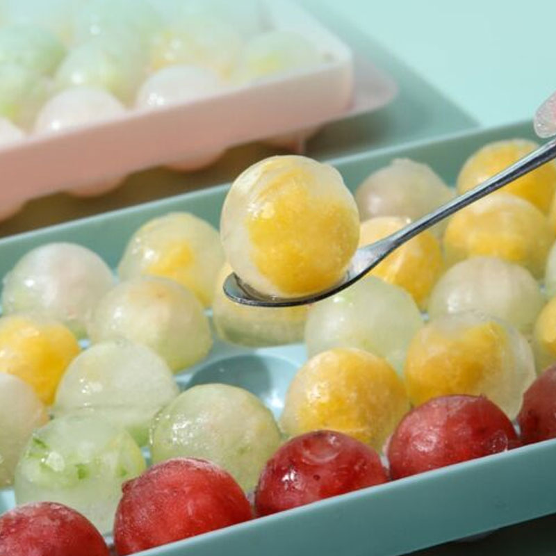 Round Mould Large Plastic Ice Cube Maker Tray - Sky Blue