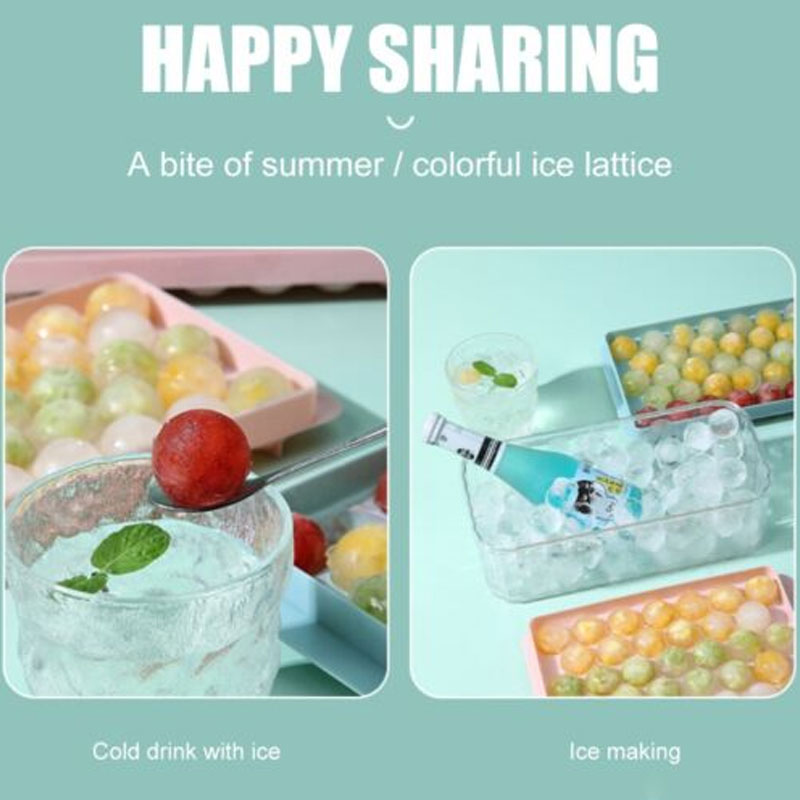 Round Mould Large Plastic Ice Cube Maker Tray - Sky Blue