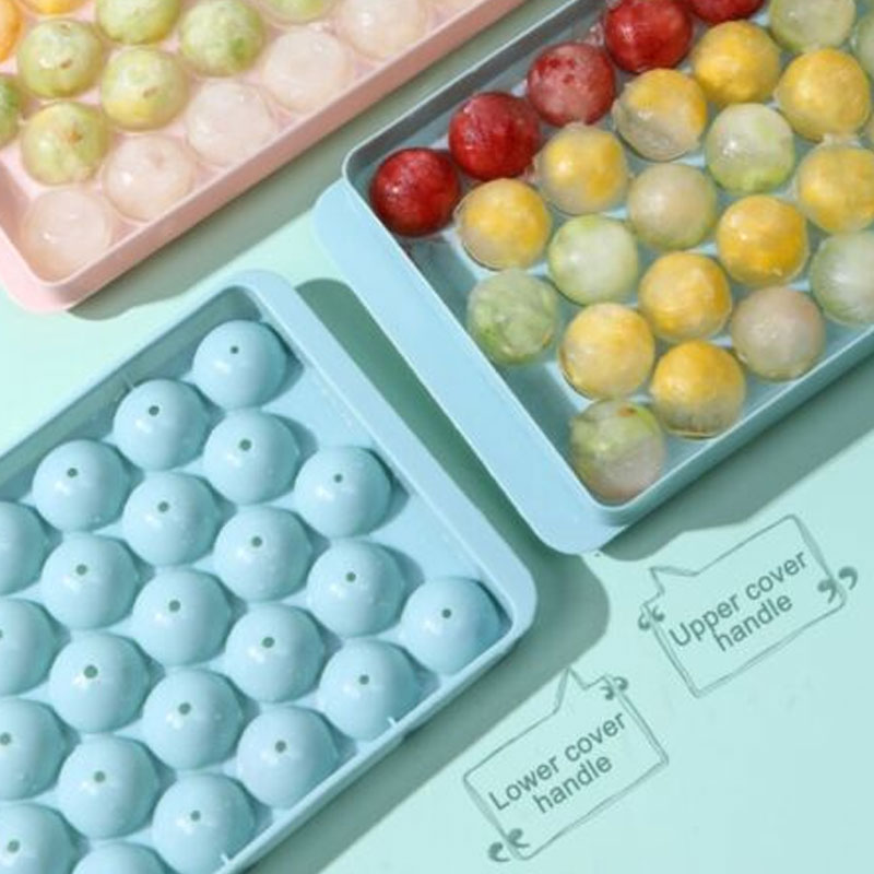 Round Mould Large Plastic Ice Cube Maker Tray - Sky Blue