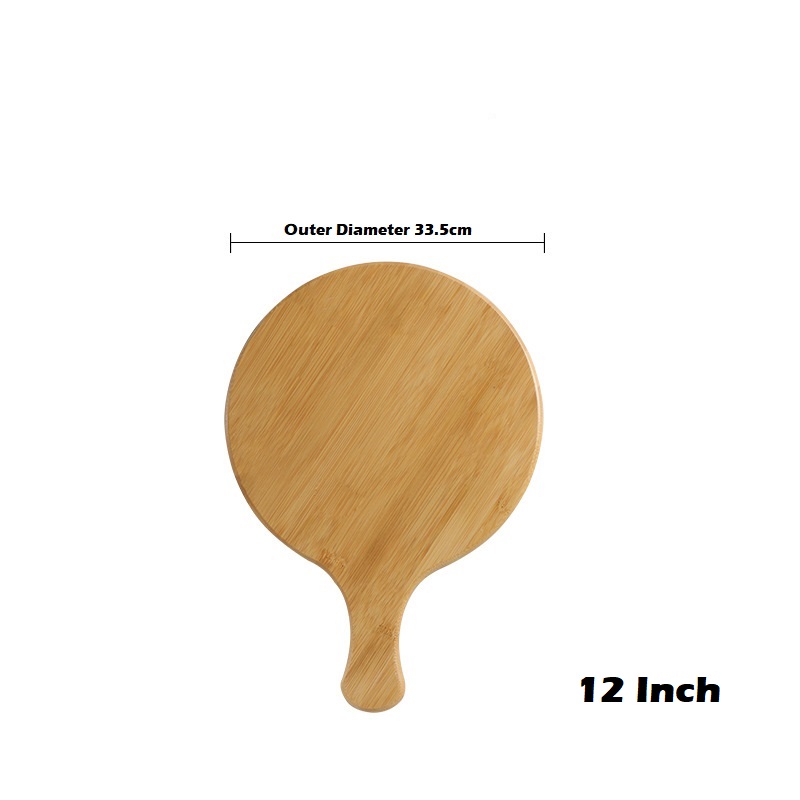 Round Wooden Pizza Serving Plate - Big