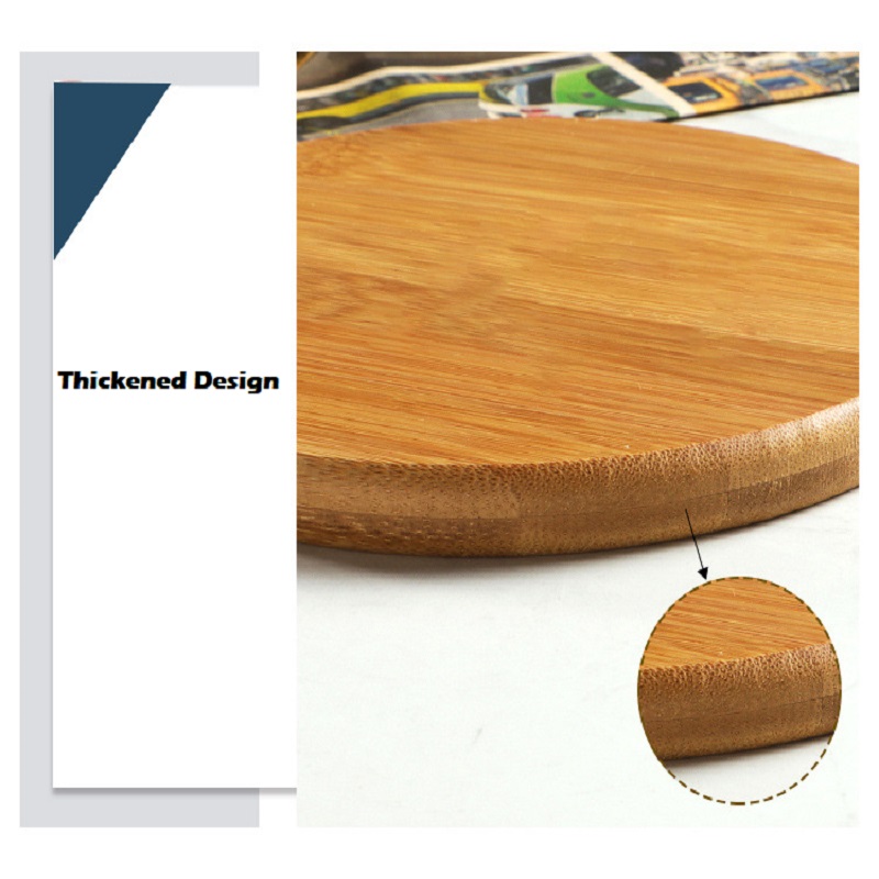 Round Wooden Pizza Serving Plate - Big