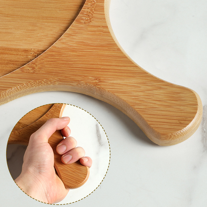 Round Wooden Pizza Serving Plate - Big