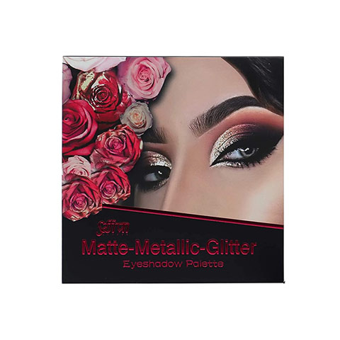 Saffron Matte Metallic Glitter Eyeshadow Palette - 24 Colors