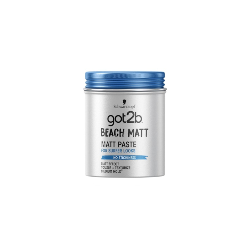 Schwarzkopf Got2b Beach Matt Paste For Surfer Looks 100ml