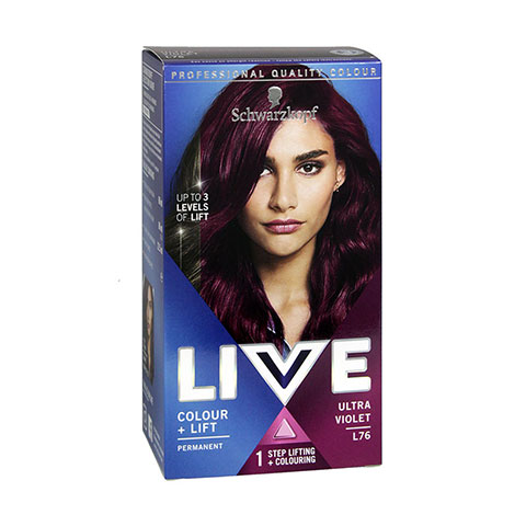 Schwarzkopf Live Intense Colour + Lift Permanent Hair Dye - L76 Ultra Violet