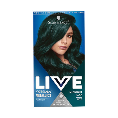 Schwarzkopf Live Urban Metallics Permanent Hair Color - U75 Midnight Jade