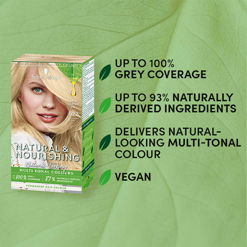 Schwarzkopf Natural & Nourish Permanent Hair Colour - 522 Extra Light Blonde