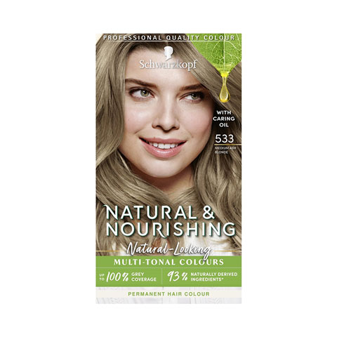 Schwarzkopf Natural & Nourish Permanent Hair Colour - 533 Medium Ash Blonde