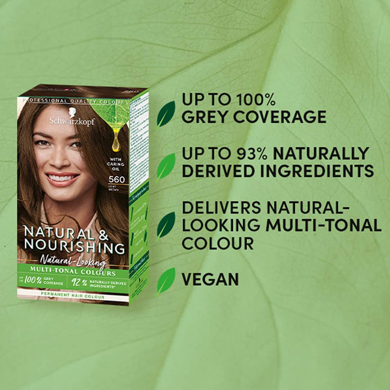 Schwarzkopf Natural & Nourish Permanent Hair Colour - 560 Light Brown