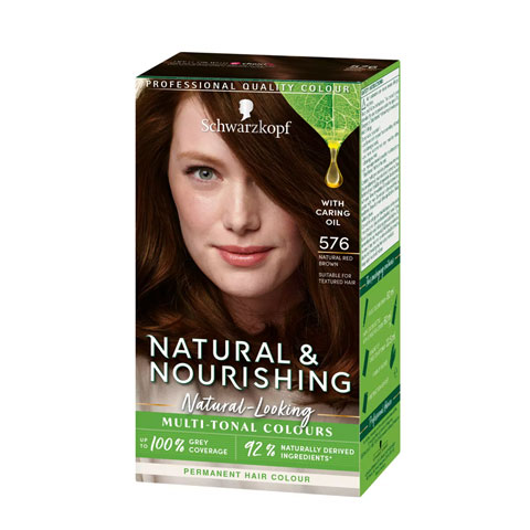 Schwarzkopf Natural & Nourishing Permanent Hair Colour - 576 Natural Red Brown