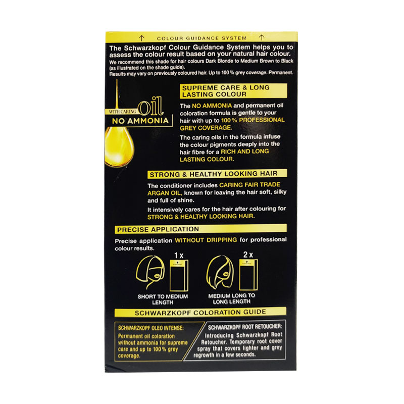 Schwarzkopf Oleo Intense Permanent Hair Colour - Intense Black 1-10